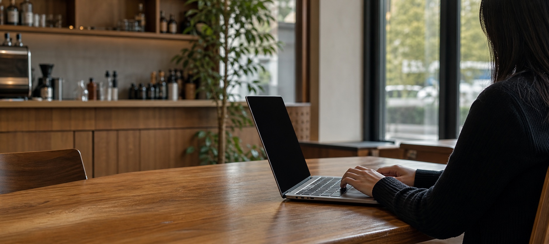 Laptop z filtrem prywatyzującym widziany wyraźnie pod kątem z boku